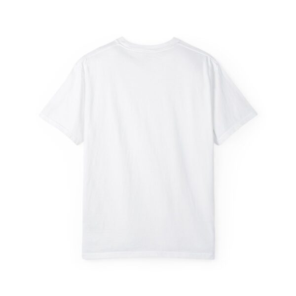 A white t-shirt with the back of it.